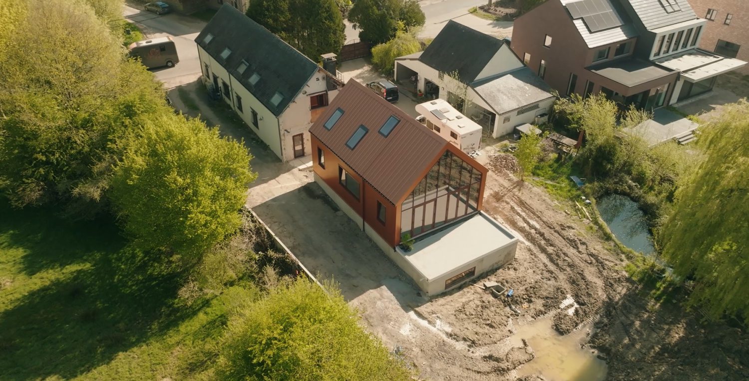 koperen bijgebouw in Merchtem